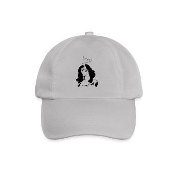 Smoking woman tears tuxedo - Baseball Cap - grey - Front