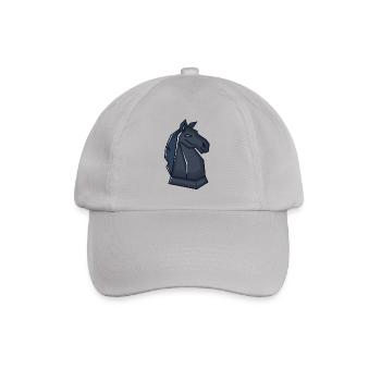 Schach Schachfigur Springer - Baseballkappe - Grau - Vorne