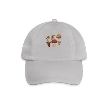 Mushroom Fungi Morels Foraging Hunting Gift Idea - Baseball Cap - grey - Front