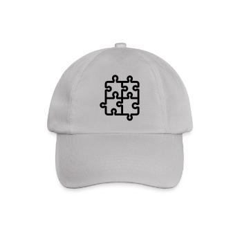 puzzle pieces - Baseball Cap - grey - Front