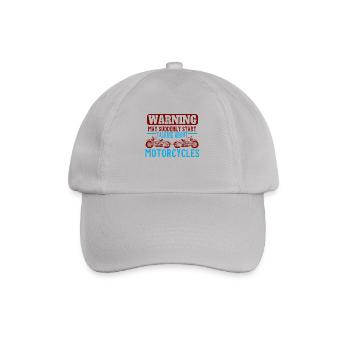 Biker motorcycle - Baseball Cap - grey - Front
