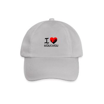 Ich liebe München Design - Baseballkappe - Grau - Vorne