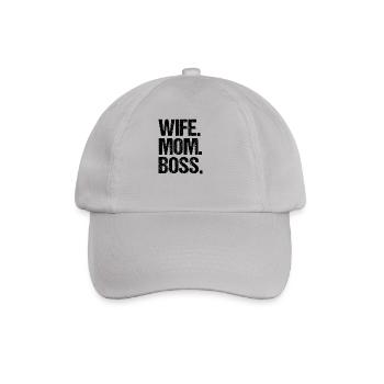 Wife Mom Boss - Baseball Cap - grey - Front