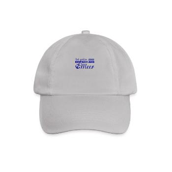 ICH GEHÖRE EINFACH ANS MEER Spruch Geschenk Anker - Baseballkappe - Grau - Vorne