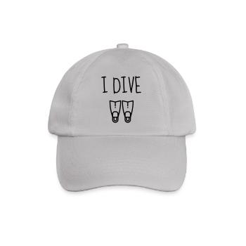 Tauchen / Taucher / Diving / Scuba Diving - Baseballkappe - Grau - Vorne