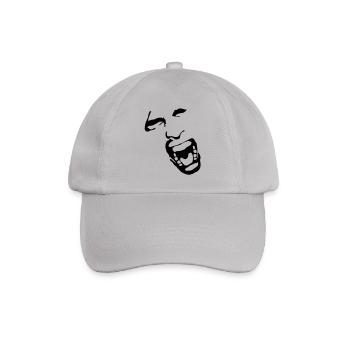 Crying face / Pain / Gesicht / Schmerz - Baseballkappe - Grau - Vorne