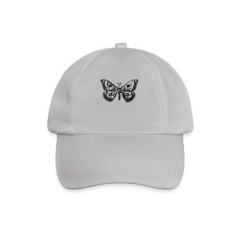 Elegance and Nature Butterfly Sketch - Baseball Cap - grey - Front