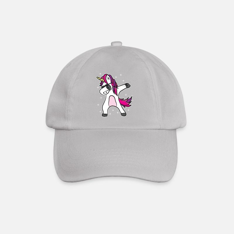 Dabbing Einhorn mit Sonnenbrille - Baseballkappe - Grau