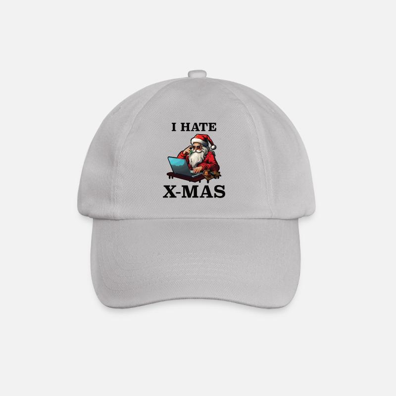 Tech Santa Hates Christmas - Baseball Cap - grey