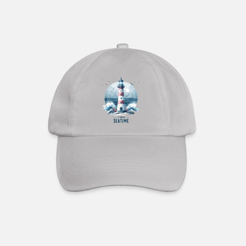 Ich brauche Meer Zeit Geschenk - Baseballkappe - Grau