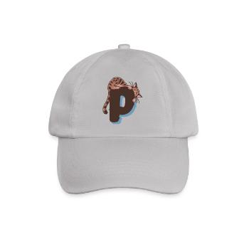 Katze Buchstabe P - Baseballkappe - Grau - Vorne