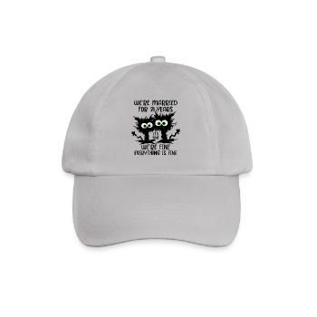 21 Years Married Opal Wedding Gift - Baseball Cap - grey - Front