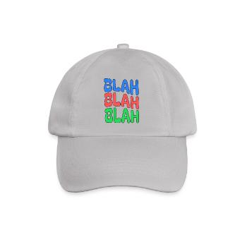 BLAH BLAH BLAH Farbiges Statement - Baseballkappe - Grau - Vorne