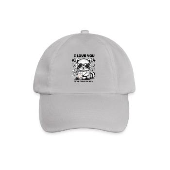 Valentine's Day Raccoon Birthday Mother's Day Funny - Baseball Cap - grey - Front