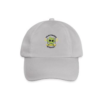 Solar Powered Introvert – Plant Joke - Baseball Cap - grey - Front