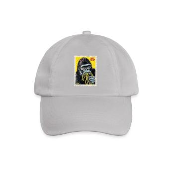 Gorille mange des nouilles – Timbre de bande dessinée - Casquette classique - bruyère - Devant