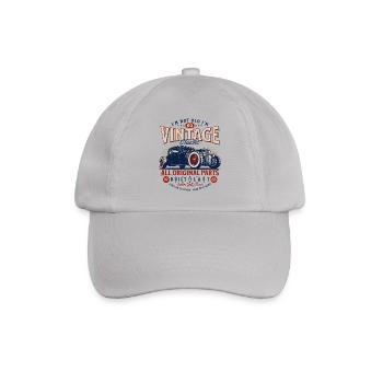 1965 Vintage Geburtstag Retro Auto Geschenk - Baseballkappe - Grau - Vorne