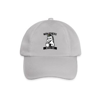 Freches Einhorn - Nen Scheiß muss ich - Kaffee - Baseballkappe - Grau - Vorne