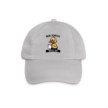 Freche Ente - Nen Scheiß muss ich - Kaffee - Baseballkappe - Grau - Vorne