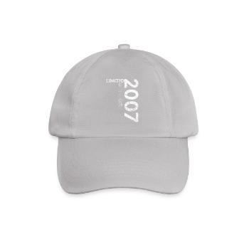 Limited Edition 2007 18. Geburtstag Geschenk - Baseballkappe - Grau - Vorne