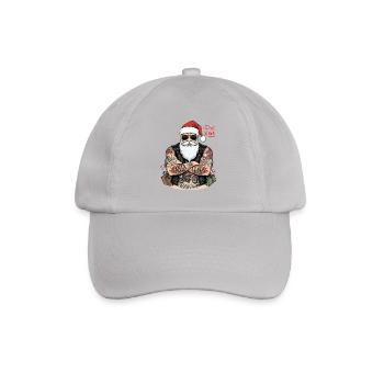 Weihnachten - Rocker-xmas Biker Dad - Santa Claus - Baseballkappe - Grau - Vorne