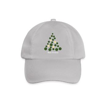 Circle Tree with Stars – Merry Christmas - Baseball Cap - grey - Front