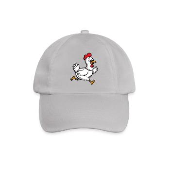 Running Chicken Rooster Rooster Poultry Hen Funny - Baseball Cap - grey - Front