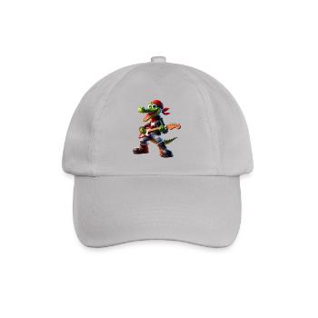 Crocodile rocker with guitar - Baseball Cap - grey - Front