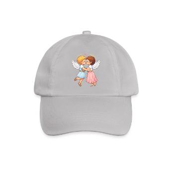 Two angels in love – heavenly embrace - Baseball Cap - grey - Front