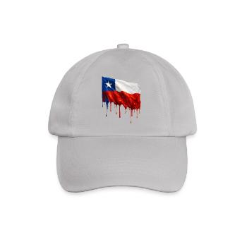 Chile Flag Dripping Solid - Baseball Cap - grey - Front