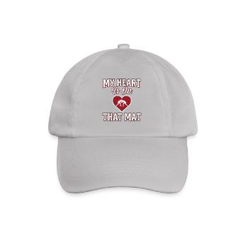 My Heart Is On That Mat Wrestling Mom - Baseball Cap - grey - Front