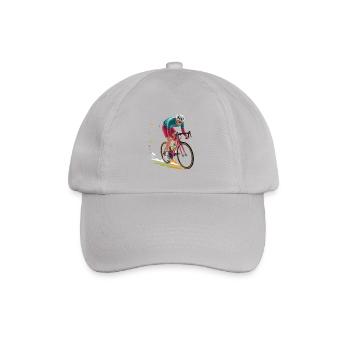 Farbiges Rennrad Design für Jungen - Baseballkappe - Grau - Vorne