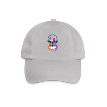 Bouledogue français Frenchie avec des écouteurs - Casquette classique - bruyère - Devant
