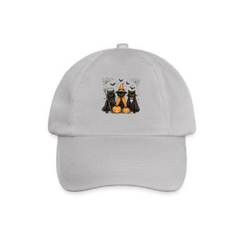 Halloween Katzen als Hexe und Vampir verkleidet. L - Baseballkappe - Grau - Vorne