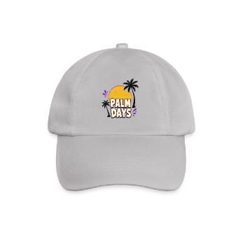 Palm Days – Retro sunset and palm trees - Baseball Cap - grey - Front