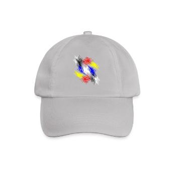 Color Swirl Radial Pattern - Baseball Cap - grey - Front