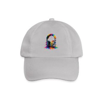 Chromatic Drip Headphones - Baseball Cap - grey - Front