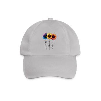 Summer Flowers Flower Inspiration Motivational Saying - Baseball Cap - grey - Front