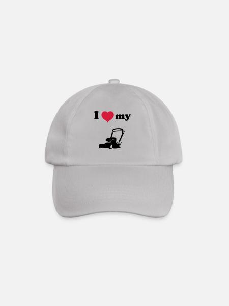 Lawn mower lawn mow green lawn grass gift - Baseball Cap - grey