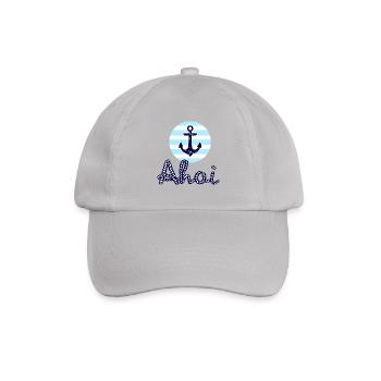 Ahoy and Anchor - Baseball Cap - grey - Front