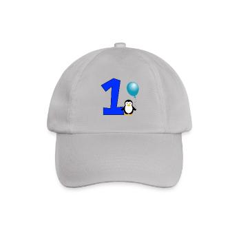 Happy Birthday Pinguin Geschenk Geburtstag 1 Jahr - Baseballkappe - Grau - Vorne