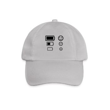 Akku Shirt, Geschenk für Smartphone junkies - Baseballkappe - Grau - Vorne