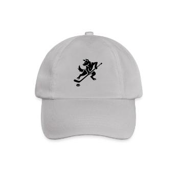Husky Silhouette Hockey sur glace Design minimaliste - Casquette classique - bruyère - Devant