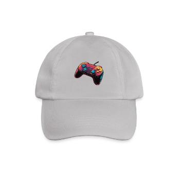 Gamepad, Gamepad, Logo des Konsolenspielers - Baseballkappe - Grau - Vorne