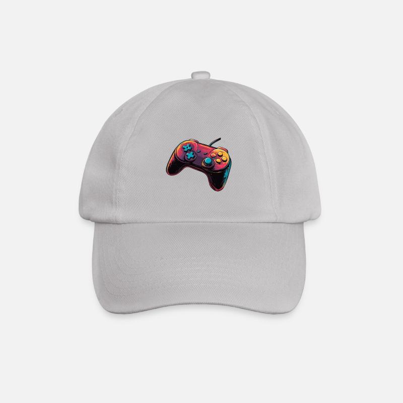 Logo manette de jeu, gamepad, joueur de console - Casquette classique - bruyère