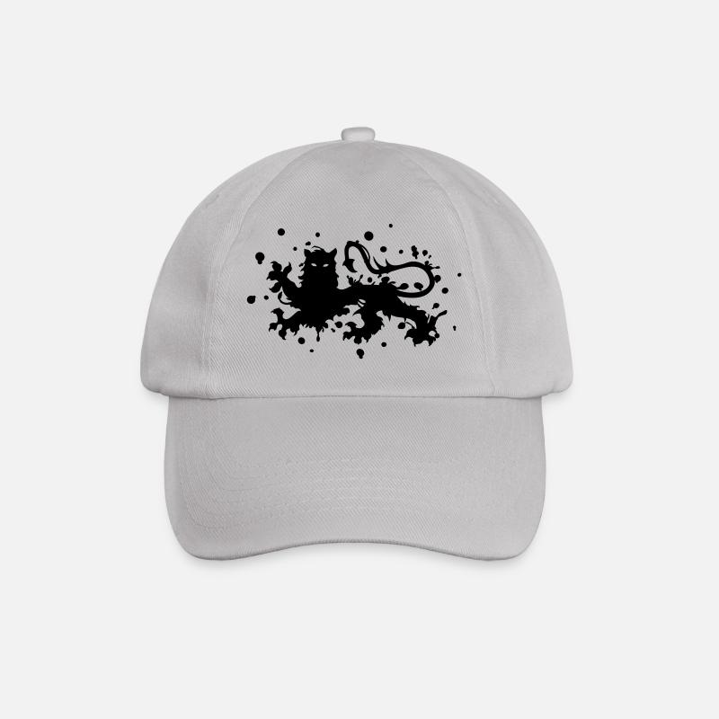 Lion Norman leon leopard Löwe inkblots - Baseball Cap - grey