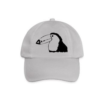 Toucan-like colorful bird - Baseball Cap - grey - Front