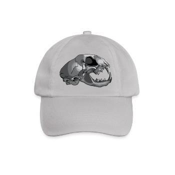cat skull - Baseball Cap - grey - Front