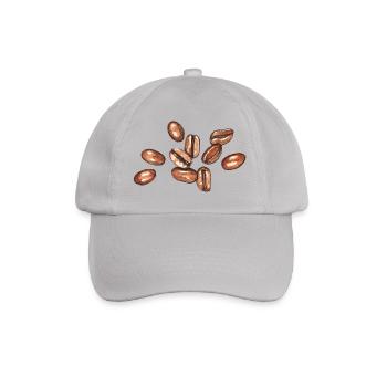coffee beans - Baseball Cap - grey - Front