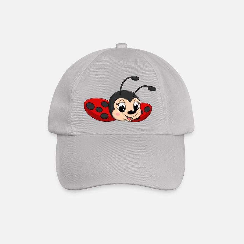 lorey.w "kleiner Märienkäfer", Mädchen - Baseballkappe - Grau
